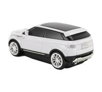 ASHATA Mouse per Auto Sportive, modalità di Sospensione del Mouse Wireless a Forma di Auto 3D Ergonomico con Ricevitore USB per PC (WHITE)