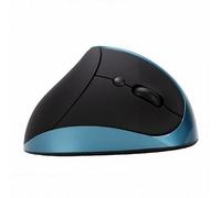ASHATA Mouse Verticale Wireless, Mouse Ottico Ergonomico Verticale Wireless 2.4G, 800/1200/1600 DPI, 6 Tasti, Impugnatura Comoda, per PC Desktop Portatile, Plug and Play, Blu