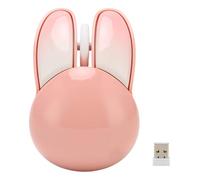 ASHATA Mouse Wireless BT, Simpatico Coniglietto Piccolo Mouse Silenzioso USB Ottico Silenzioso Divertente da Viaggio Divertente, sensibilità DPI Regolabile (Rosa)