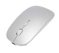 ASHATA Mouse wireless Dual Mode, clic silenziosi, ricaricabile, ampia compatibilità, plug and play, design ergonomico, 3 DPI regolabile, per laptop, desktop, tablet, smartphone (argento)