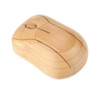 ASHATA Mouse Wireless Mouse Portatile Ottico Astuto Wireless Bamboo Classic 2.4G, Mouse Wireless Portatile con Mini Ricevitore per Laptop PC Desktop ecc.