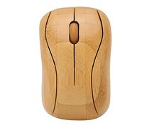 ASHATA Mouse Wireless per PC in Legno di bambù, Mouse Wireless per Laptop, Computer Portatile Cordless 2.4G Mouse in bambù Ergonomico Anti Radiazioni Antistatico Basso Rumore per Studio