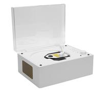 ASHATA Office CD Player, CD Drive Dalla Valigia retrò Multifunzionale con Telecomando per Auto per la Casa (Colore del grano in legno bianco)