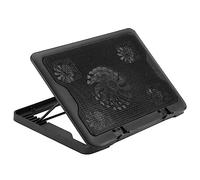 ASHATA Pad di Raffreddamento per Notebook Portatile Ultrasottile e Silenzioso con Alimentatore USB, con Dispositivo di Raffreddamento per Notebook a 5 Ventole LED