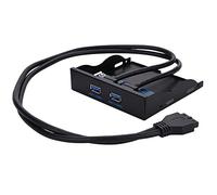 ASHATA Pannello Anteriore USB 3.0 (Super Speed), Adattatore per Pannello Frontale 2X USB 3.0 Connettori, Pannello Anteriore Multifunzione USB unità da 3,5 Pollici con Interfaccia a 19 Pin per PC