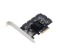 ASHATA PCIE a 3 Adattatore Scheda 6 Espansione Porta per la connettività del Dispositivo Avanzato Nelle Configurazioni PC (TXB119 Single riga)