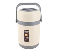 ASHATA Pentola Termica in Acciaio Inossidabile Mini Portatile per Pentola di Sollevamento per la Conservazione del Calore per Uso Ufficio (Beige)