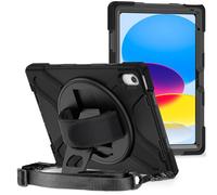 ASHATA per Custodia iOS di Decima Generazione, Custodia Protettiva per Tablet Custodia Antiurto Antiurto Supporto Girevole Regolabile Tracolla Staccabile per iOS 10 Gen per iOS 2022 (Nero)