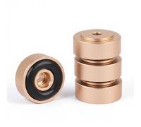 ASHATA Piede di Isolamento, Piedini per Amplificatore per ammortizzatori in Lega di Alluminio 4PCS 20 * 8mm Piedi per Suono Avvolgente Sereo.(Oro)