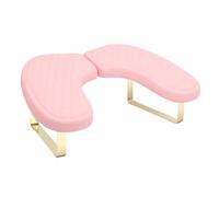 ASHATA Poggiabraccio per Manicure a Forma di U, Poggiamano Ergonomico in Pelle PU con Supporto per Telefono, Bracciolo per Unghie Tecnologiche con Supporto per Cuscino, Comodo Bracciolo per (PINK)