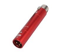ASHATA Preamp di Microfono Inline, Preamplificatore Microfono Dinamico a 3 Pin da Pin da Pin con Amplificazione Senza Perdita (rosso)