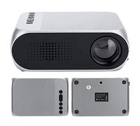 ASHATA Proiettore Portatile a LED, proiettore Mini HD Argento Proiettore Multifunzione TFT LCD Micro Portatile 1080P, videoproiettore per Home Theater 100-240V(Argento)