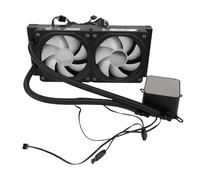 ASHATA Raffreddatore CPU a Liquido, Dissipatore AIO da 240 Mm, Schermo LCD da 2,2 Pollici, Raffreddatore a Liquido CPU ARGB, Ad Acqua a Circuito Chiuso per Presa AM4 AM5, Ideale per PC da Gioco