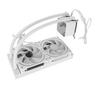 ASHATA Raffreddatore CPU a Liquido, Dissipatore AIO da 240 Mm, Schermo LCD da 2,2 Pollici, Raffreddatore a Liquido CPU ARGB, Ad Acqua a Circuito Chiuso per Presa AM4 AM5, Ideale per PC da Gioco