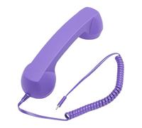 ASHATA Ricevitore Telefonico retrò, Ricevitore Portatile Cablato con Microfono per la Riduzione del Rumore, Plug-in per Tablet e Laptop, Cablato di Tipo C Viola