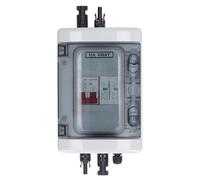 ASHATA Scatola Combinata di Protezione Sovratensione Fotovoltaica con Interruttore Automatico DC500V 32A, Adatta per Sistemi di Energia Solare Off-grid, Argento