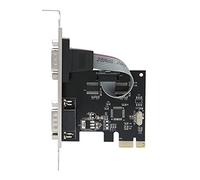 ASHATA Scheda Adattatore Seriale PCI Express a 2 Porte - Scheda Controller Host Seriale PCIe - 9PIN - Scheda di Espansione a Basso Profilo - per dows98/98SE/OS X, ECC.