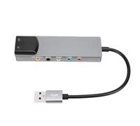 ASHATA Scheda Audio Surround USB 7.1, Scheda Audio Esterna USB con Uscita Digitale SPDIF Custodia in lega di Alluminio Jack da 3,5 mm Porte per Cuffie per PC Laptop