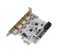ASHATA Scheda di espansione PCI USB 3.0 da PCI-E a 4 Porte USB3.0 + Scheda di Estensione del connettore Maschio Tipo C + 20 Pin
