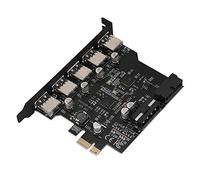 ASHATA Scheda di espansione PCI USB3.0 a 5 Porte Scheda Desktop di Adattatore PCI-E a USB3.0 con connettore a 19 Pin, Alta velocità di Trasmissione Fino a 5 Gbps