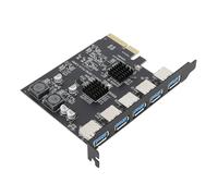 ASHATA Scheda di espansione PCIe USB 3.2 tipo A, velocità 10 Gbps e 5 porte, compatibile con 7, 10, 11, 1 unità