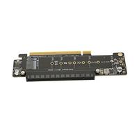 ASHATA Scheda di Espansione Pcie X16, M.2 NVMex2 Supporta la Scheda di Espansione Divisa PCIE4.0 Pcie X16 a X8 X4 X4, Realizzata in PCB, è Resistente, Durevole, Non Facile da Danneggiare
