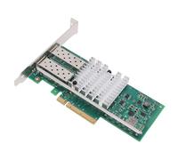 ASHATA Scheda di Rete in Fibra Ottica, Controller Doppia Porta SFP+ PCI-E X8 da 10 GB con Chip 82599, Adattatore Ethernet PCI Express, Connettore Placcato Oro per Data Center Server