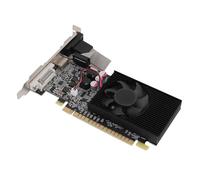 ASHATA Scheda Grafica da Gioco DDR3 64BIT da 1 GB per PC Desktop, Ventole Scheda Grafica PCIe 2.0 16X con Interfaccia Multimediale HD Interfaccia DVI VGA, Scheda Half Blade Alta