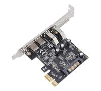 ASHATA Scheda PCIE USB 3.2, Scheda di Espansione da PCIE a USB e di Tipo C con 5 Gbps Ad Alta velocità, Supporto Interfaccia ATA Seriale X1 X4 X8 X16 Consegna di Alimentazione Stabile