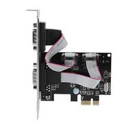 ASHATA Scheda seriale PCI-E a RS232 a 2 Porte, da PCI-E a Doppio Convertitore di Porta Seriale RS-232,Scheda di Interfaccia Seriale PCIe da 2,5 Gbps PCIe per Windows 2000 / XP / 7/8 / Linux/Mac