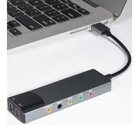 ASHATA Scheda USB 7.1, Scheda Esterna per PC Portatile con Uscita Digitale SPDIF, Alta Risoluzione, per PC Portatile da Gioco Argento