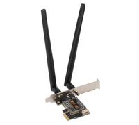 ASHATA Scheda WiFi 6E 6000MBPS 8DB Antenna Doppia 5.2 Adattatore di Rete Wireless PCIE, Materiale PCB Premium, per 11 10, per Streaming Video Regolare e Connessione a Lunga Distanza (Nessuna base