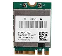 ASHATA Scheda WiFi Dual Band, Scheda WiFi Dual Band 2.4/5G, Scheda di Rete Wireless NGFF M.2 Adattatore WLAN 4.0 802.11ac, Scheda Mini WiFi (2 Cavi per Antenna Esterna)