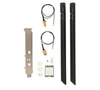 ASHATA Scheda Wireless WiFi 6E BT 5.2, Gigabit 5G Dual Band con Cavo Antenna, Interfaccia NGFF M2, Risposta Rapida (Deflettore Antenna per Cavo a Scheda Singola)
