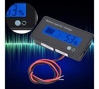 ASHATA Schermata LCD della capacità della Batteria Ad Alta Specifica con Allarme di Illuminazione in Background per Litio Al Litio da Piombo/piombo 12-84 V (luce blu)