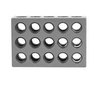 ASHATA Set di Blocchi Paralleli per Fresatura di Precisione 2 Pezzi, Blocco di Bloccaggio a 23 Fori per Morsa per Macchina, Blocchi di Bloccaggio 25x50x75 Mm Ideali per Accessori per Fresatrici