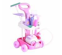 ASHATA Set di Carrelli per la Pulizia della Casa per Simulazione di Bambini, per Giochi di Finzione, Comunicazione Genitore-Figlio, Strumenti per la Pulizia dei Bambini, per Coordinazione