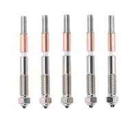 ASHATA Set di Sostituzione Ugelli Bimetallici per QIDI Q2 Q2C 5 Pezzi in Acciaio Duro Durevole Integrato 0,2 0,4 0,6 0,8 Mm per la Stampa 3D