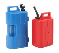 ASHATA Set di Taniche per Gas Mini Serbatoio Carburante in Plastica, Serbatoio di Simulazione in 1/10 per Crawler RC SCX10, Compatibile con Axial SCX10 D90-4 (Rosso + Blu)