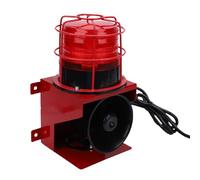 ASHATA Sirena Industriale con Suono e Luce, Luce Stroboscopica a LED con Tromba Ad Alta Decibel 120 DB con IP55 Impermeabile, per Cantiere Navale, Cava Mineraria, Cantiere (Spina europea)