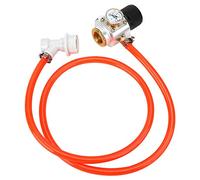 ASHATA Soda CO2 Mini Gas Regulator, CO2 Mini Gas Regulator Keg Mini Gas Regulator Adattatore per regolatore CO2 Kit Caricatore per manometro Soda per Birra Fatta in casa Birra Kegging