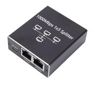 ASHATA Splitter Ethernet 1000Mbps Ad Alta velocità da 1 a 3, Splitter LAN Gigabit, Adattatore Internet RJ45 di Rete per Monitor di Computer Router