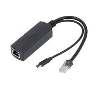 ASHATA Splitter PoE Gigabit, splitter PoE per Pi 5 5B conforme allo standard IEEE 802.3af, adattatore PoE a USB C conforme a 1000 Mbps ad alta velocità Power over Ethernet Splitter