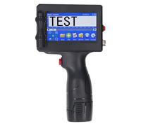 ASHATA Stampante a getto d'inchiostro portatile, stampante portatile a mano con altezza di stampa da 2 a 12,7 mm, schermo touch LED da 4,3 pollici, stampante ergonomica a iniezione