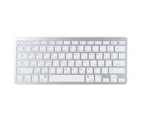 ASHATA Tastiera Bluetooth Ultra Sottile Argento, Tastiera Portatile Bilingue Russa o Araba Inglese per PC Laptop Tablet Cellulare Smartphone Pad, Piedini a Forbice (Arabo)