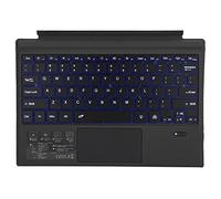 ASHATA Tastiera Bluetooth Ultra Sottile con Touchpad,Tastiera Bluetooth Wireless per Surface Pro 7/6/5/4/3,La tastiera americana QWERTY,con 7 Colori Retroilluminata a LED,Batteria Ricaricabile, Nera
