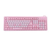 ASHATA Tastiera Cablata USB,Mini Tastiera USB Cablata Ultra-Sottile Simpatico Cartone Animato,Ergonomia Impermeabile Tastiera,per Computer Portatile da Ufficio a casa(Rosa)