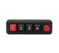 ASHATA Tastiera da 4 Tasti con Finestra Mobile, Tastiera Numero USB C Cablata, Macro Meccanica Programmabile a una Mano con Retroilluminazione RGB per Lavori di Gioco (BLACK)