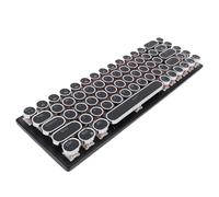ASHATA Tastiera da gioco cablata, 68 tasti RGB retroilluminata tastiera da gioco con retroilluminazione a LED colorata, design ergonomico di tipo C per PC Computer (colore nero interruttore rosso)