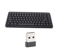 ASHATA Tastiera da Gioco Wireless Al 75%, Tastiera Compatta o PC, Interruttore a Forbice Silenzioso a 84 Tasti, con Ricevitore 2.4G, per Supporto Laptop PC Desktop per (BLACK)
